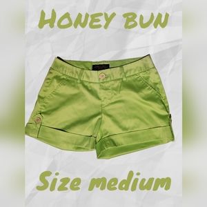 Honey bun lime green shorts medium